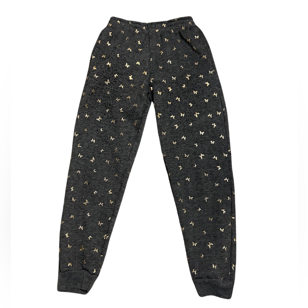 Real Love grey sweatpants with golden butterflies, for kids